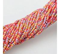 Perles de rocaille en verre Petites perles de rocaille 4 mm Perles de rocaille en verre Taille Perles d'espacement rondes Breloque pour accessoires de fabrication de bijoux à faire soi-même-S2320-4 m