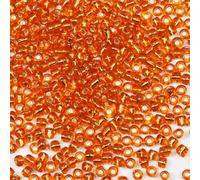 Perles de rocaille en vrac, 110 g, environ 1600 pièces, perles en verre orange 6/0 de 4 mm pour la fabrication de boucles d'oreilles, bracelets, pendentifs, bijoux de taille, perles de rocaille faites