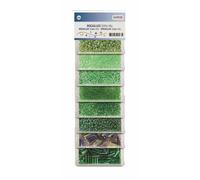 Perles de rocaille - GLOREX - Tons Verts - 40 g - 1630 pièces - Ronde - Idéal pour bijoux - Bricolage