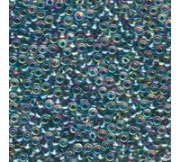Perles de rocaille Miyuki 80 Seafoam Lined Crystal AB Tube de perles de 22 grammes