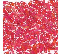 Perles de rocaille Miyuki Tila rouge transparent mat - coupe quart