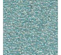 Perles de rocaille rondes japonaises en verre Miyuki Crystal Seafoam Lined AB 11/0 Tube d'environ 24 grammes et 12,7 cm