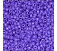 Perles de rocaille rondes japonaises en verre Miyuki opaque violet 11/0 Tube d'environ 23 grammes et 12,7 cm