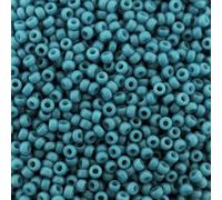 Perles de rocaille rondes japonaises en verre Miyuki teint es bleu sarcelle fonc 11/0 Tube d'environ 24 grammes et 5 pouces