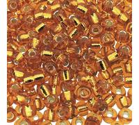 Perles de rocaille rondes Miyuki taille 6/0 20 g Topaze doubl e d'argent