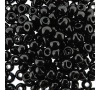 Perles de rocaille rondes Miyuki taille 6/0 tube de 20 grammes noir opaque