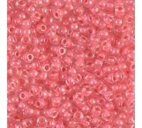 Perles de rocaille rondes Miyuki taille 8/0 22 g Cristal doubl corail