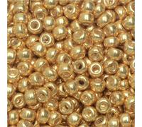 Perles de rocaille rondes Miyuki taille 8/0 22 g galvanisées or