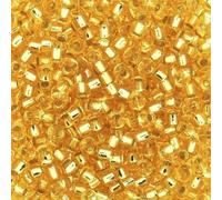 Perles de rocaille rondes Miyuki taille 80 22 g tube Silverlined Lt Gold