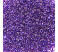 Perles de rocaille rondes Miyuki taille 80 22 grammes Fuchsia Lined Aqua 8352