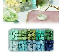 Perles de sceau cire, 200 pièces, perles à cacheter for timbres, cartes sceller, enveloppes(Cyan)