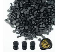 Perles de scellement en cire, Ioggtser 500 PCS Perles de cire à sceller pour tampons de cire, Perles de scellement pour la fabrication de sceaux de cire pour les fêtes (Black)