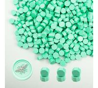Perles de scellement en cire, Ioggtser 500 PCS Perles de cire à sceller pour tampons de cire, Perles de scellement pour la fabrication de sceaux de cire pour les fêtes (Mint Green)
