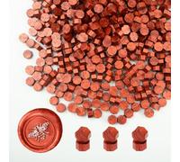 Perles de scellement en cire pour tampons de cire et fabrication de sceaux (New Wine Red, 500 PCS)