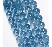 Perles de topazes bleu clair naturelles perles en vrac en cristal craquelé bleu pour la fabrication de bijoux bracelets femmes colliers 4-12mm-topazes bleues,8mm 46 à 48pcs
