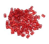 Perles de tressage de cheveux colorées, anneaux, manchette, outils de décoration, 7 couleurs, 100 pièces/sac (Rouge)
