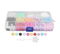Perles de Tresse de Cheveux, 365pcs 12 Couleurs Perle Cheveux Tresse Ensemble D'accessoires de Dreadlocks de Perruque de Bricolage, pour Cheveux, Tressage de Barbe, Pendentifs, Bracelets