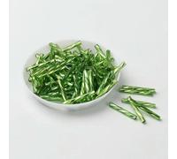 Perles de Tube clairon en verre, entretoise, 10 g/paquet graines clairons torsadées tchèques 25mm for la fabrication bijoux, accessoires couture vêtements for femmes, bricolage(Light Green)