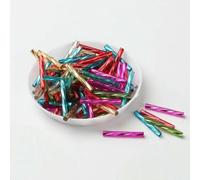 Perles de Tube clairon en verre, entretoise, 10 g/paquet graines clairons torsadées tchèques 25mm for la fabrication bijoux, accessoires couture vêtements for femmes, bricolage(Mix)