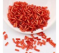 Perles de tube clairon en verre, entretoise, 600/900 pièces 2x4.0mm 2x6mm, breloque cylindrique tchèque for bricolage robe cristal, fabrication nouvelle(Rosso,2x4.0mm 900pcs)