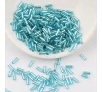 Perles de tube clairon en verre, entretoise, 600/900 pièces 2x4.0mm 2x6mm, breloque cylindrique tchèque for bricolage robe cristal, fabrication nouvelle(Sky Blue,2x6mm 600pcs)