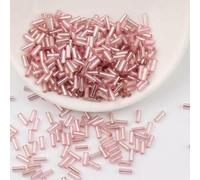 Perles de tube clairon en verre, entretoise, 600/900 pièces 2x4.0mm 2x6mm, breloque cylindrique tchèque for bricolage robe cristal, fabrication nouvelle(Korean Bink,2x4.0mm 900pcs)