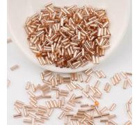 Perles de tube clairon en verre, entretoise, 600/900 pièces 2x4.0mm 2x6mm, breloque cylindrique tchèque for bricolage robe cristal, fabrication nouvelle(Champagne,2x6mm 600pcs)