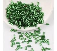 Perles de tube clairon en verre, entretoise, 600/900 pièces 2x4.0mm 2x6mm, breloque cylindrique tchèque for bricolage robe cristal, fabrication nouvelle(Dark Green,2x4.0mm 900pcs)