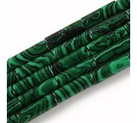 Perles de tube de pierres naturelles Malachite perles de cylindre en vrac pour la fabrication de bijoux bricolage Chakra Bracelet accessoires 15 "13x4mm-Malachite