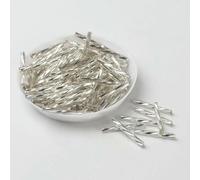 Perles de tube de verre, Entretoise, 10 g/paquet de graines clairon torsadées tchèques 25 mm for la fabrication bijoux, accessoires couture vêtements for femmes