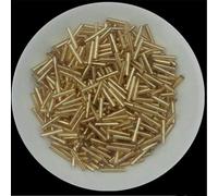 Perles de tube de verre, Entretoise, 10 g/paquet de perles tchèques dorées multi-tailles, clairons for la fabrication bijoux, broderie, accessoires couture DIY(9 10mm)