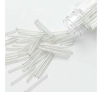 Perles de tube de verre, Entretoise, 20 grammes de matériau rempli d'argent, bricolage perles faites à la main, accessoires bijoux brodés(Tb07)
