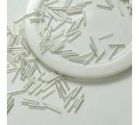 Perles de tube de verre, Entretoise, 20 grammes de matériau rempli d'argent, bricolage perles faites à la main, accessoires bijoux brodés(Tb04)