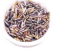 Perles de tube en verre torsadé | Multicolore 300/13500 pièces artisanat de bijoux à bricoler soi-même(Mix Colors 4,450g 13500pcs)