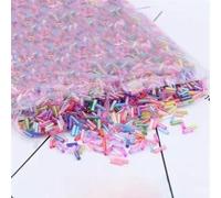 Perles de tube verre | Couleur : multicolore, noir uni ; Taille : 2 x 6 mm ; Utilisation: artisanat de bijoux de bricolage(Ab Mix Color,2x6mm 50g)