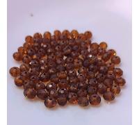Perles de verre - à facettes - 100 pièces - 8 mm - marron