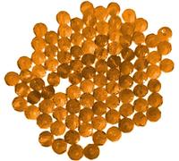 Perles de verre - à facettes - 60 pièces - 10 mm - Orange