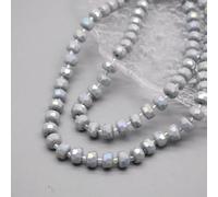 Perles de verre cristal facettées rondes en forme de roue chromatique, 8 mm, 30 pièces/sachet, pour la création de bijoux et accessoires (bracelets, etc.) - C2-5x8mm