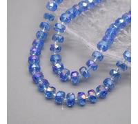 Perles de verre cristal facettées rondes en forme de roue chromatique, 8 mm, 30 pièces/sachet, pour la création de bijoux et accessoires (bracelets, etc.) - B4 - Lot de 30 perles de 5 x 8 mm