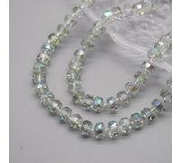 Perles de verre cristal facettées rondes en forme de roue chromatique, 8 mm, 30 pièces/sachet, pour la création de bijoux et accessoires (bracelets, etc.) - A-07-5x8mm (lot de 30).