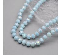 Perles de verre cristal facettées rondes en forme de roue chromatique, 8 mm, 30 pièces/sachet, pour la création de bijoux et accessoires (bracelets, etc.) - C9 - Lot de 30 perles de 5 x 8 mm