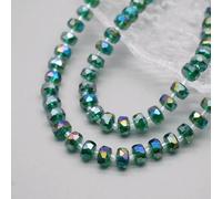 Perles de verre cristal facettées rondes en forme de roue chromatique, 8 mm, 30 pièces/sachet, pour la création de bijoux et accessoires (bracelets, etc.) - B8 - Lot de 30 perles de 5 x 8 mm