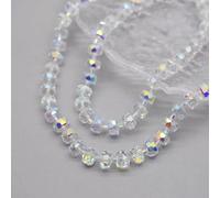 Perles de verre cristal facettées rondes en forme de roue chromatique, 8 mm, 30 pièces/sachet, pour la création de bijoux et accessoires (bracelets, etc.) - A6 - Lot de 30 perles de 5 x 8 mm