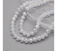 Perles de verre cristal facettées rondes en forme de roue chromatique, 8 mm, 30 pièces/sachet, pour la création de bijoux et accessoires (bracelets, etc.) - C1-5x8mm (lot de 30).