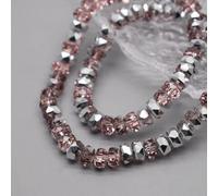 Perles de verre cristal facettées rondes en forme de roue chromatique, 8 mm, 30 pièces/sachet, pour la création de bijoux et accessoires (bracelets, etc.) - B15 - Lot de 30 perles de 5 x 8 mm