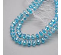 Perles de verre cristal facettées rondes en forme de roue chromatique, 8 mm, 30 pièces/sachet, pour la création de bijoux et accessoires (bracelets, etc.) - B3 - Lot de 30 perles de 5 x 8 mm