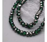 Perles de verre cristal facettées rondes en forme de roue colorée, 8 mm, 30 pièces/sachet, pour la création de bijoux et accessoires (bracelets, etc.) - B13 - Lot de 30 perles de 5 x 8 mm