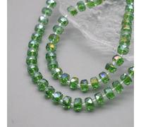 Perles de verre cristal facettées rondes en forme de roue colorée, 8 mm, 30 pièces/sachet, pour la création de bijoux et accessoires (bracelets, etc.) - B7 - Lot de 30 perles de 5 x 8 mm