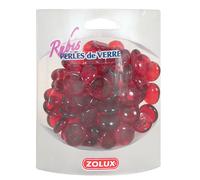 Perles de verre rondes rubis Zolux Blanc TU