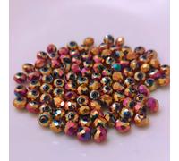 Perles de verre - Type "facettes" - 60 pièces - 10 mm - Couleurs - Or, or rose, rose, bleu